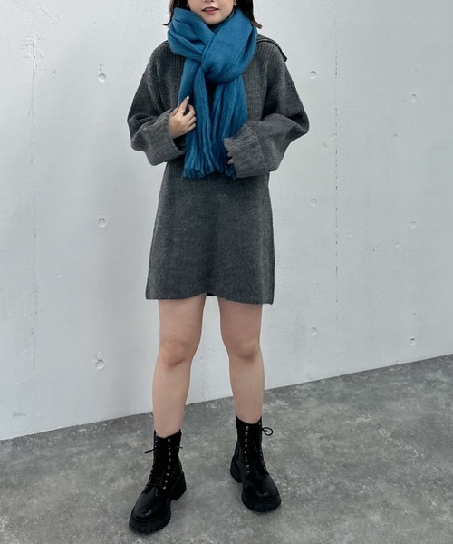 archives(アルシーヴ)の「ストール(マフラー・レディース・オレンジ/ブルー/オフホワイト・FREE)」の18枚目の写真