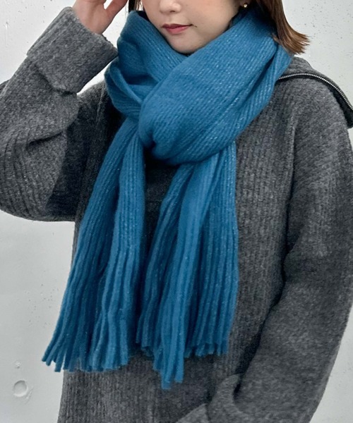 archives(アルシーヴ)の「ストール(マフラー・レディース・オレンジ/ブルー/オフホワイト・FREE)」の15枚目の写真