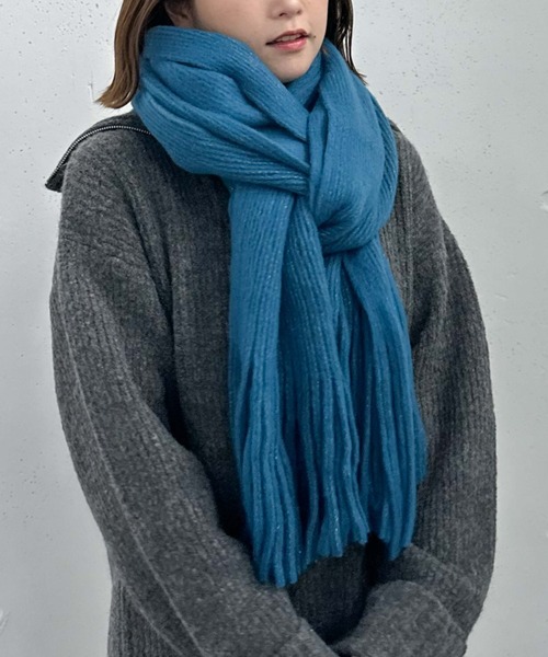 archives(アルシーヴ)の「ストール(マフラー・レディース・オレンジ/ブルー/オフホワイト・FREE)」の17枚目の写真