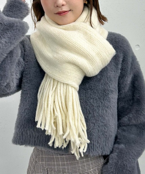 archives(アルシーヴ)の「ストール(マフラー・レディース・オレンジ/ブルー/オフホワイト・FREE)」の11枚目の写真