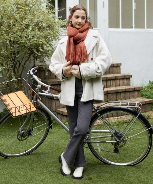 archives(アルシーヴ)の「ストール(マフラー・レディース・オレンジ/ブルー/オフホワイト・FREE)」の9枚目の写真