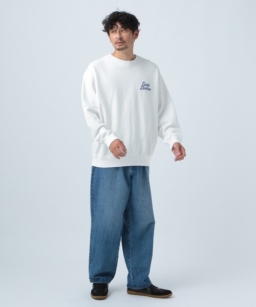 BAYFLOW(ベイフロー)の「SUNSETスウェットプルオーバー(スウェット・メンズ・パープル/ベージュ/チャコール/オフホワイト・MEDIUM/LARGE)」の5枚目の写真