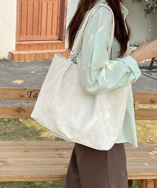 Miniministore（ミニミニストア）の「トートバッグ レディース 肩掛けバッグ（トートバッグ・レディース・アイボリー/ブラック/ミント・FREE）」の5枚目の写真