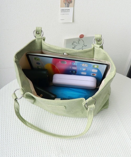 Miniministore（ミニミニストア）の「トートバッグ レディース 肩掛けバッグ（トートバッグ・レディース・アイボリー/ブラック/ミント・FREE）」の16枚目の写真