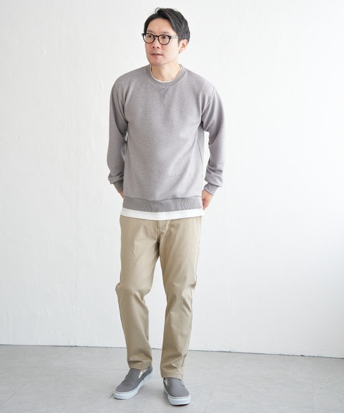 ikka(イッカ)の「【抗菌防臭/吸水速乾】GOKU楽ダンボールフェイクプルオーバー【親子コーデ】(スウェット・メンズ・グレー/エメラルドブルー/ホワイト/ネイビー・L/M/XL/S)」の15枚目の写真