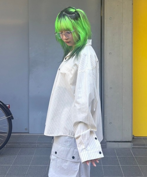ブラウス シャツ DOG ＆ CAT STRIPE シャツ レディース メンズ セール】DOG ＆ CAT STRIPE シャツ（シャツ/ブラウス）｜Candy