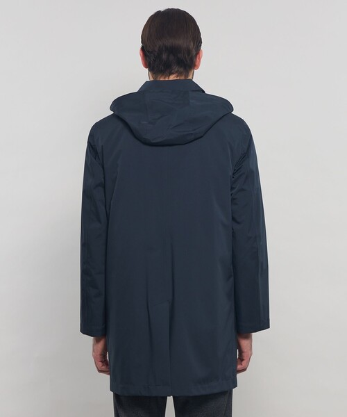 マッキントッシュロンドン LIMONTA タフタフーデットコート　navy ステンカラーフーデットコート(コート)｜MACKINTOSH LONDON