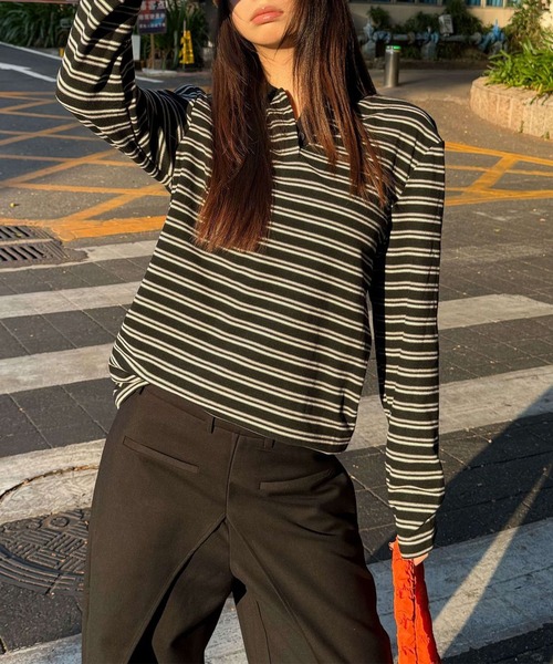 multi border polo shirt（ポロシャツ）｜SUWDEE（スーディー）