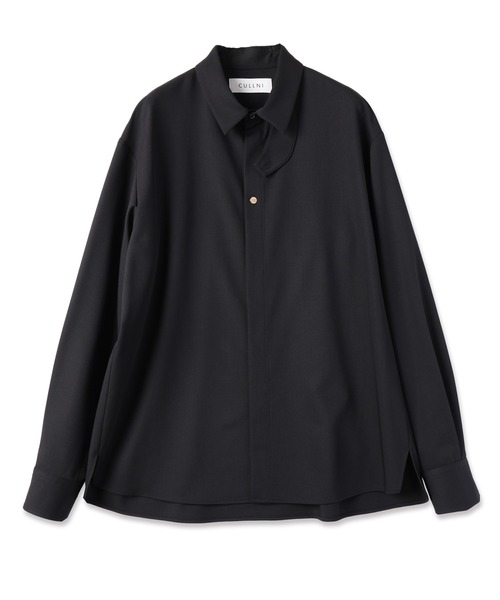 CULLNI（クルニ）の「Wool Gaberdine Chin Tab Shirt（シャツ/ブラウス