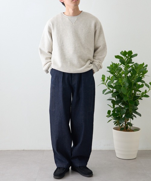 ai no de（アイノデ）の「【ainode】hiruzen テーパードパンツ（デニムパンツ・メンズ・ブラック/ネイビー・MEDIUM/LARGE）」の5枚目の写真