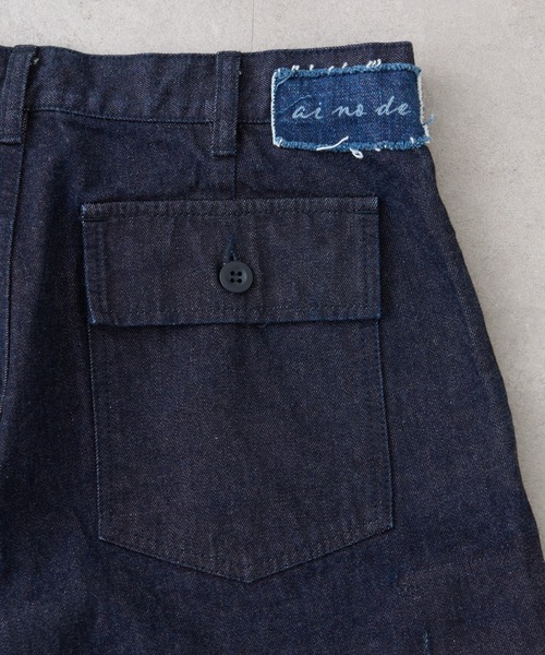 ai no de（アイノデ）の「【ainode】hiruzen テーパードパンツ（デニムパンツ・メンズ・ブラック/ネイビー・MEDIUM/LARGE）」の3枚目の写真