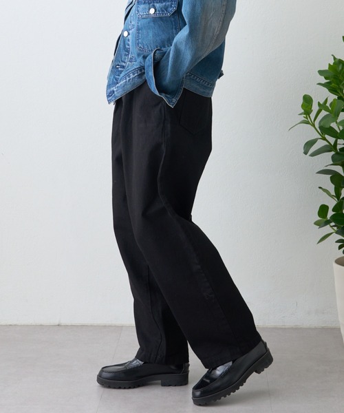 ai no de（アイノデ）の「【ainode】hiruzen テーパードパンツ（デニムパンツ・メンズ・ブラック/ネイビー・MEDIUM/LARGE）」の6枚目の写真