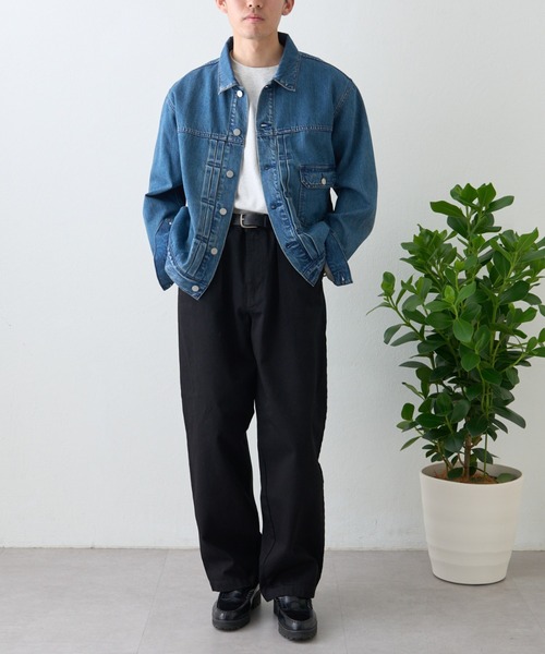 ai no de（アイノデ）の「【ainode】hiruzen テーパードパンツ（デニムパンツ・メンズ・ブラック/ネイビー・MEDIUM/LARGE）」の4枚目の写真