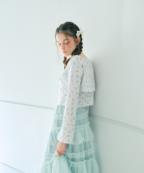 Lovilyn(ラヴィリン)の「リボン&フラワー柄ボレロキャミアンサンブルトップス(その他トップス・レディース・ブラック/ライトグレー/ホワイト・FREE)」の19枚目の写真