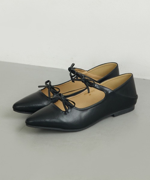 Au BANNISTER（オゥバニスター）の「【販売店舗限定】ダブルリボンポインテッドパンプス（パンプス・レディース・シルバー/ブラック/ライトブルー/ブラック系その他3・38/39/35/36/37/40）」の5枚目の写真