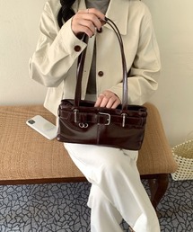 FINEnough | ベルト付きスクエアショルダーバッグ(ショルダーバッグ)