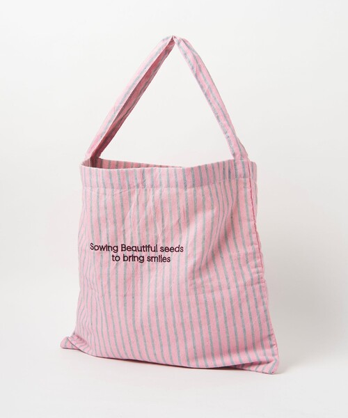 beej（ビージ）の「【別注】＜beej＞ストライプ エンブロイダリー ショルダーバッグ（ショルダーバッグ・レディース・ホワイト/ピンク/ベージュ・FREE）」の16枚目の写真