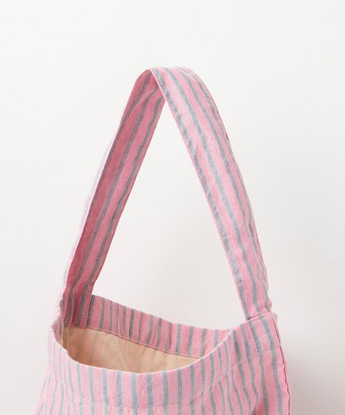 beej（ビージ）の「【別注】＜beej＞ストライプ エンブロイダリー ショルダーバッグ（ショルダーバッグ・レディース・ホワイト/ピンク/ベージュ・FREE）」の17枚目の写真