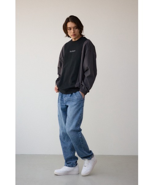 AZUL by moussy(アズールバイマウジー)の「AZUL DENIM リラックスワイド(デニムパンツ・メンズ・ライトブルー/ブラック/ブルー・MEDIUM/LARGE)」の5枚目の写真