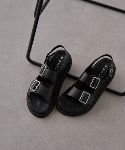 MOHI(モヒ)の「【MOHI】レザー厚底ベルトサンダル SETA GU1-1902476-SE(サンダル・レディース・ブラック・38/39/37/36)」の15枚目の写真