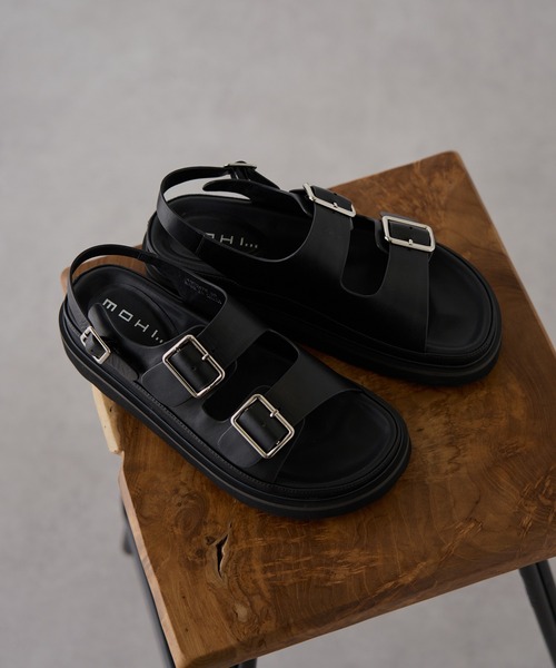 MOHI(モヒ)の「【MOHI】レザー厚底ベルトサンダル SETA GU1-1902476-SE(サンダル・レディース・ブラック・38/39/37/36)」の8枚目の写真