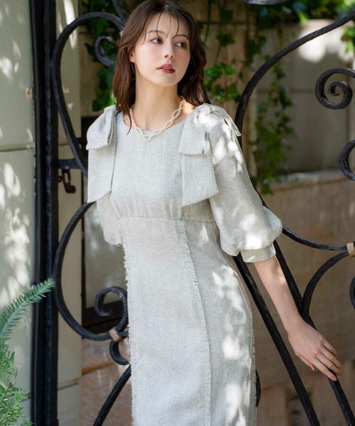 NOELA(ノエラ)の「ツイードワンピ(ワンピース・レディース・ブラック/イエロー/ベージュ・M/S)」の22枚目の写真