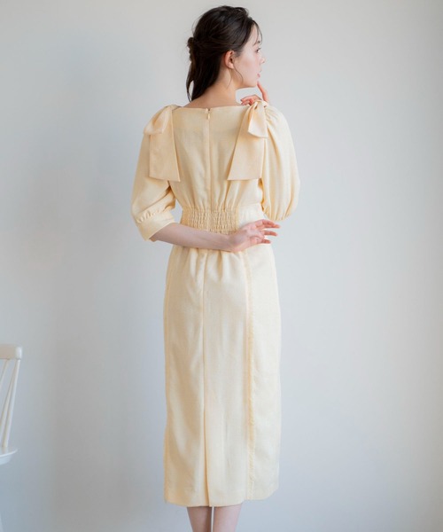 NOELA(ノエラ)の「ツイードワンピ(ワンピース・レディース・ブラック/イエロー/ベージュ・M/S)」の8枚目の写真