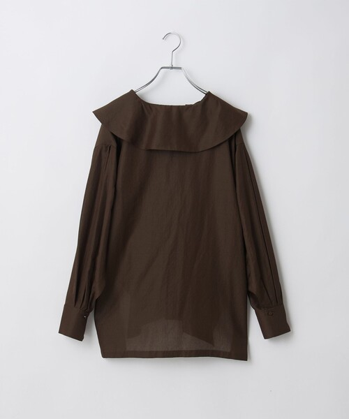 RONEL(ロネル)の「シアーロングスリーブブラウス(シャツ/ブラウス・レディース・ホワイト/ダークブラウン/ブラック・S/M)」の19枚目の写真