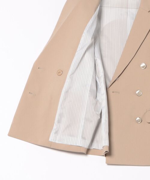 【MaxMara】ストライプ柄 テーラードジャケット ベージュ MaxMara】ストライプ柄 テーラードジャケット ベージュ 洗える