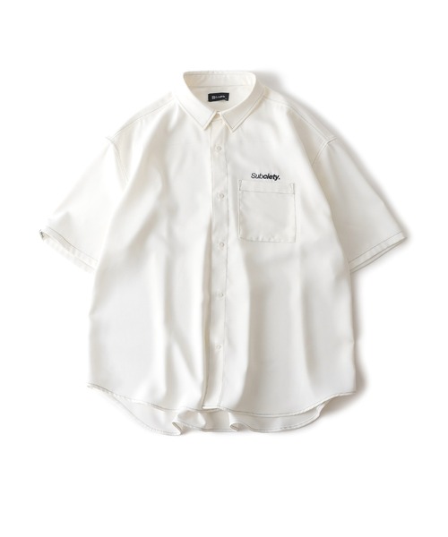 Subciety（サブサエティ）の「Loose S/S shirt-THE BASE-（シャツ/ブラウス・メンズ・ブラック/ブルーグリーン/ホワイト/チャコール・SMALL/MEDIUM/LARGE/X-LARGE）」の7枚目の写真