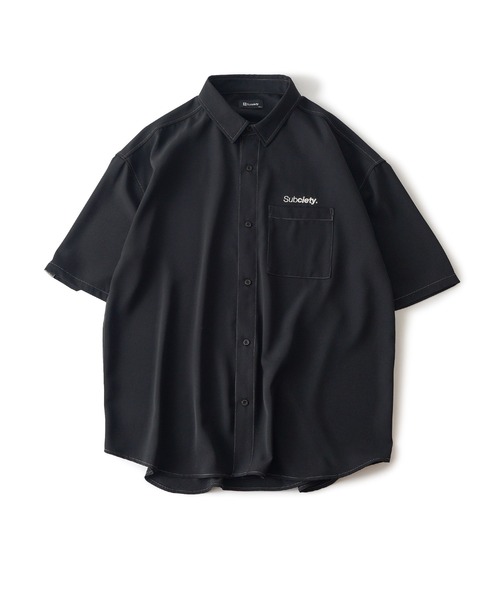 Subciety（サブサエティ）の「Loose S/S shirt-THE BASE-（シャツ/ブラウス・メンズ・ブラック/ブルーグリーン/ホワイト/チャコール・SMALL/MEDIUM/LARGE/X-LARGE）」の8枚目の写真