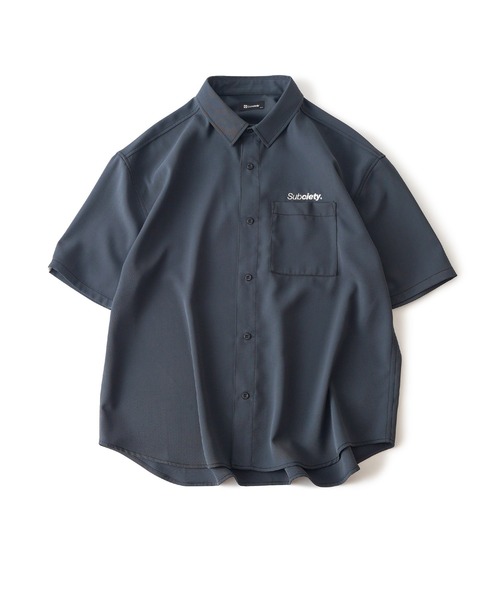Subciety（サブサエティ）の「Loose S/S shirt-THE BASE-（シャツ/ブラウス・メンズ・ブラック/ブルーグリーン/ホワイト/チャコール・SMALL/MEDIUM/LARGE/X-LARGE）」の9枚目の写真