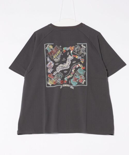 KRIFF MAYER Lady's Collection(クリフメイヤーレディースコレクション)の「【汗染み防止・撥水防汚・速乾・接触冷感】ウェットプロテクトゆるT(JAPAN)(Tシャツ/カットソー・レディース・オフホワイト/グレー/チャコール/オレンジ/パープル/ライトグリーン/カラフル・MEDIUM/LARGE)」の8枚目の写真