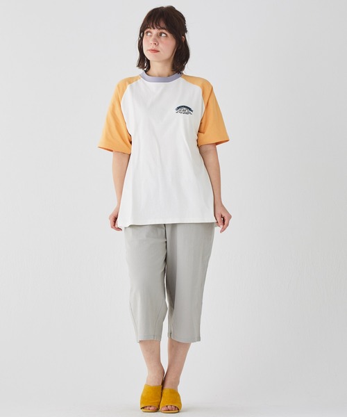 KRIFF MAYER Lady's Collection(クリフメイヤーレディースコレクション)の「【汗染み防止・撥水防汚・速乾・接触冷感】ウェットプロテクトゆるT(JAPAN)(Tシャツ/カットソー・レディース・オフホワイト/グレー/チャコール/オレンジ/パープル/ライトグリーン/カラフル・MEDIUM/LARGE)」の16枚目の写真