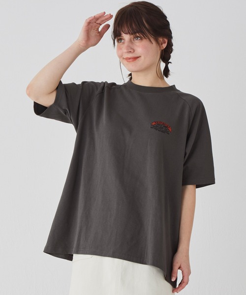 KRIFF MAYER Lady's Collection(クリフメイヤーレディースコレクション)の「【汗染み防止・撥水防汚・速乾・接触冷感】ウェットプロテクトゆるT(JAPAN)(Tシャツ/カットソー・レディース・オフホワイト/グレー/チャコール/オレンジ/パープル/ライトグリーン/カラフル・MEDIUM/LARGE)」の19枚目の写真