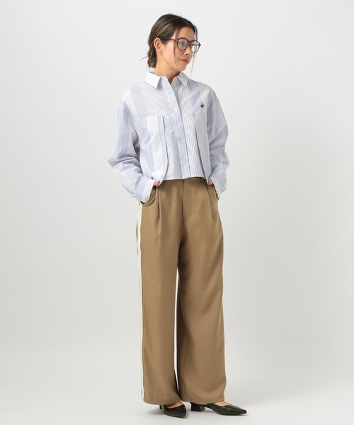 BAYFLOW（ベイフロー）の「[シワになりにくい]サイドラインスラックス（その他パンツ・レディース・ブラック/モカ・SMALL/MEDIUM）」の7枚目の写真