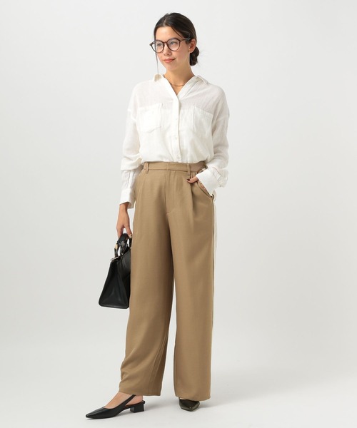 BAYFLOW（ベイフロー）の「[シワになりにくい]サイドラインスラックス（その他パンツ・レディース・ブラック/モカ・SMALL/MEDIUM）」の9枚目の写真