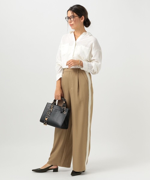 BAYFLOW（ベイフロー）の「[シワになりにくい]サイドラインスラックス（その他パンツ・レディース・ブラック/モカ・SMALL/MEDIUM）」の10枚目の写真