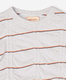 MEYAME（メヤメ）の「MEYAME | コットン ボーダー長袖Tプルオーバー