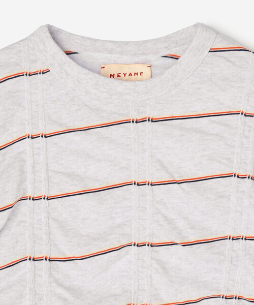 MEYAME | コットン ボーダー長袖Tプルオーバー WOMEN（Tシャツ
