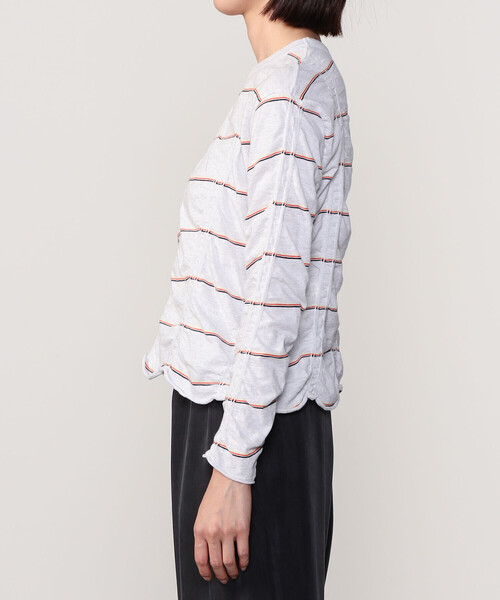 MEYAME | コットン ボーダー長袖Tプルオーバー WOMEN（Tシャツ
