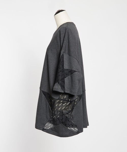 gomme（ゴム）の「60/-ファイン裏毛　スターシームＴ（Tシャツ/カットソー・レディース・パープル/ブラック/チャコールグレー・MEDIUM）」の9枚目の写真