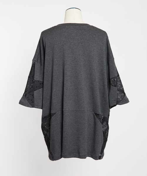 gomme（ゴム）の「60/-ファイン裏毛　スターシームＴ（Tシャツ/カットソー・レディース・パープル/ブラック/チャコールグレー・MEDIUM）」の10枚目の写真