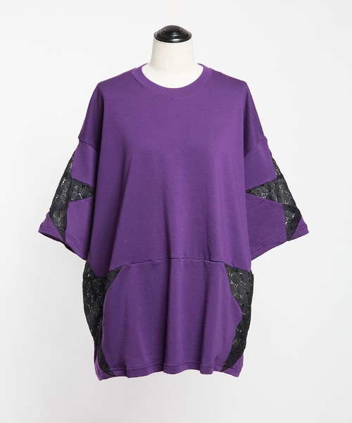 gomme（ゴム）の「60/-ファイン裏毛　スターシームＴ（Tシャツ/カットソー・レディース・パープル/ブラック/チャコールグレー・MEDIUM）」の17枚目の写真