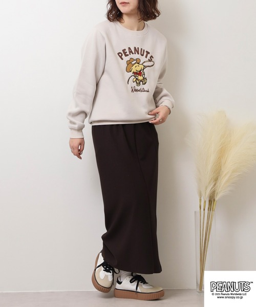 PEANUTS（ピーナッツ）の「PEANUTS カウボーイトレーナー　ウッドストック（スウェット・メンズ・ネイビー/ライトカーキ/アイボリー・S/L/M）」の18枚目の写真