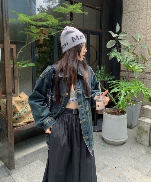 gossip!ロサンゼルス(ゴシップロサンゼルス)の「ヴィンテージカジュアル ルーズシルエット オーバーサイズ 春 秋 アウター メンズライク(デニムジャケット・レディース・ブルー・L/M/S)」の18枚目の写真