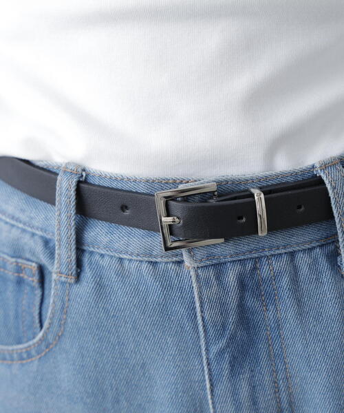 FREE'S MART（フリーズマート）の「◆スクエアバックルベルト（ベルト・レディース・ブラウン/ブラック・ﾌﾘ-）」の8枚目の写真