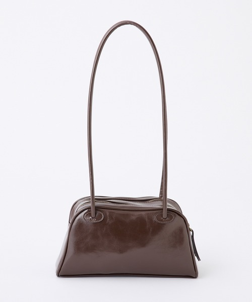 one after another NICE CLAUP(ワンアフターアナザーナイスクラップ)の「リボンチャーム付きボストンバッグ(ボストンバッグ・レディース・ダークブラウン/アイボリー/イエロー・FREE)」の8枚目の写真