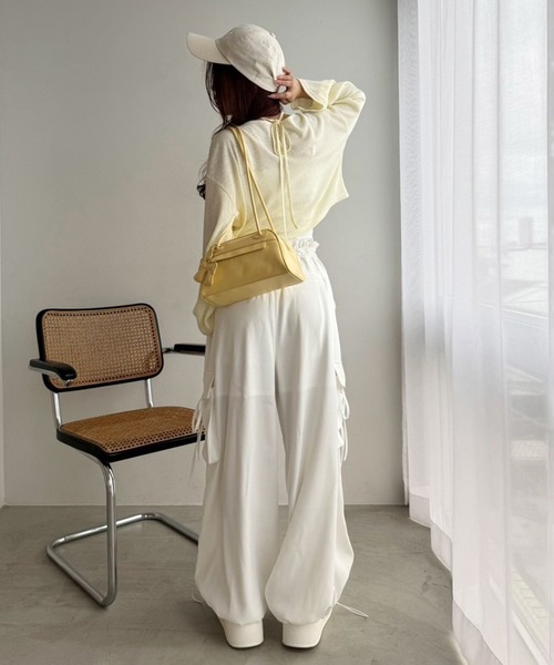 one after another NICE CLAUP(ワンアフターアナザーナイスクラップ)の「リボンチャーム付きボストンバッグ(ボストンバッグ・レディース・ダークブラウン/アイボリー/イエロー・FREE)」の22枚目の写真