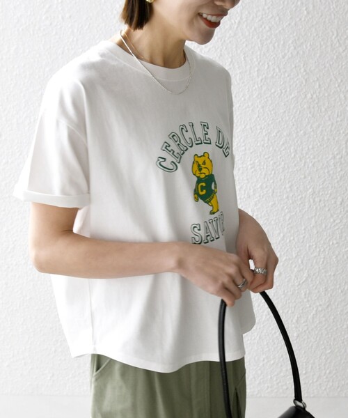 ラウンドヘムT CH. Tシャツ ラウンドヘムひつじプリント | ブラウス,シャツ,T